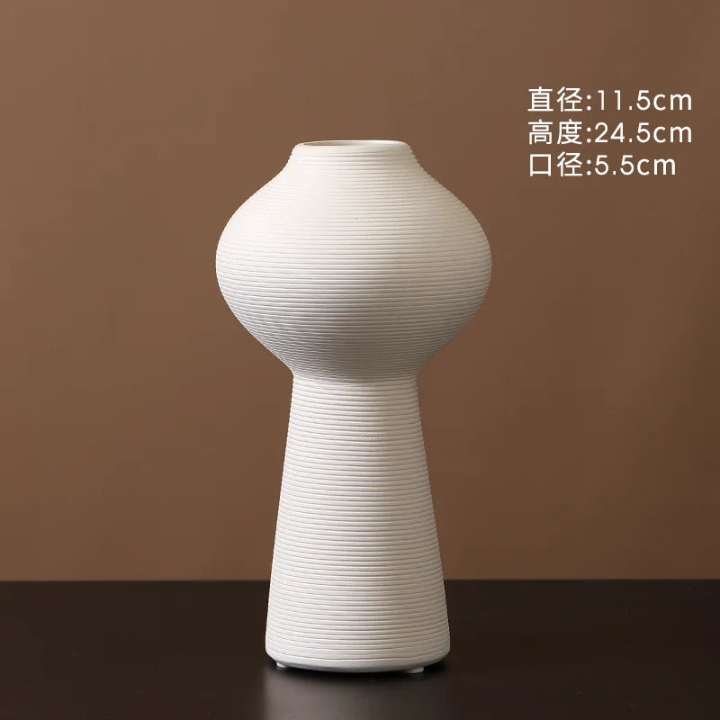 Minimalistic White Ceramic Vase