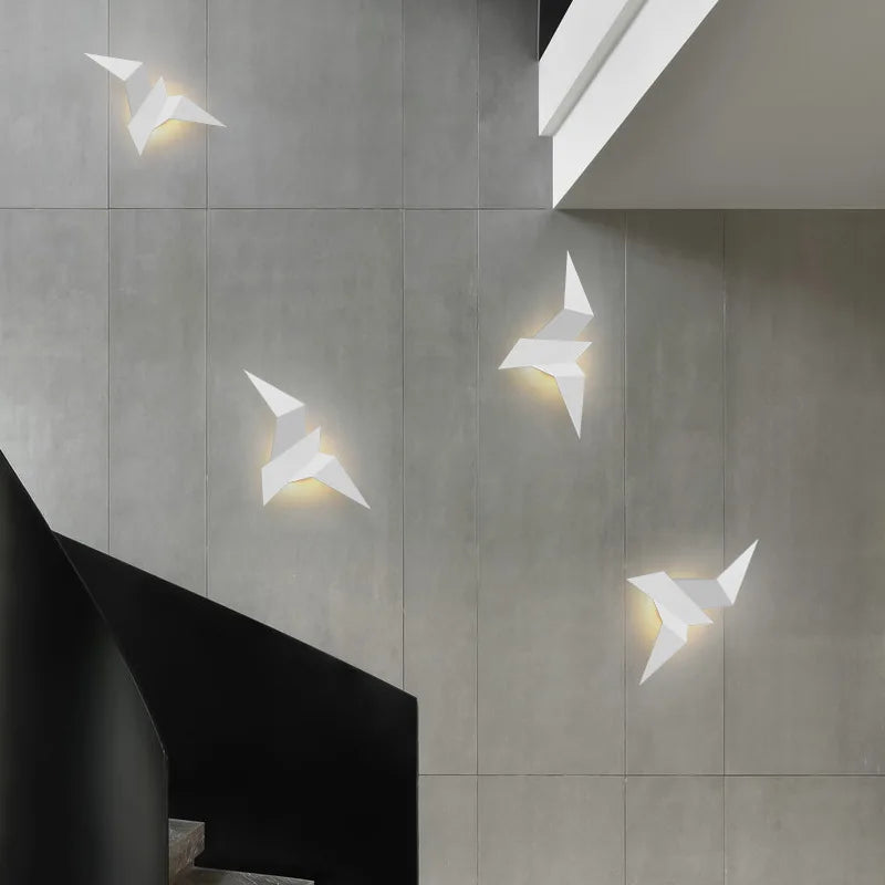 Nordic Origami Bird Wall Lamp