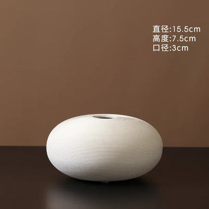 Minimalistic White Ceramic Vase
