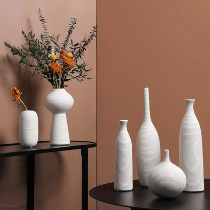 Minimalistic White Ceramic Vase
