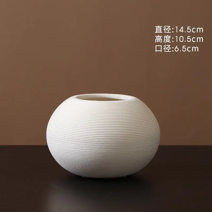 Minimalistic White Ceramic Vase