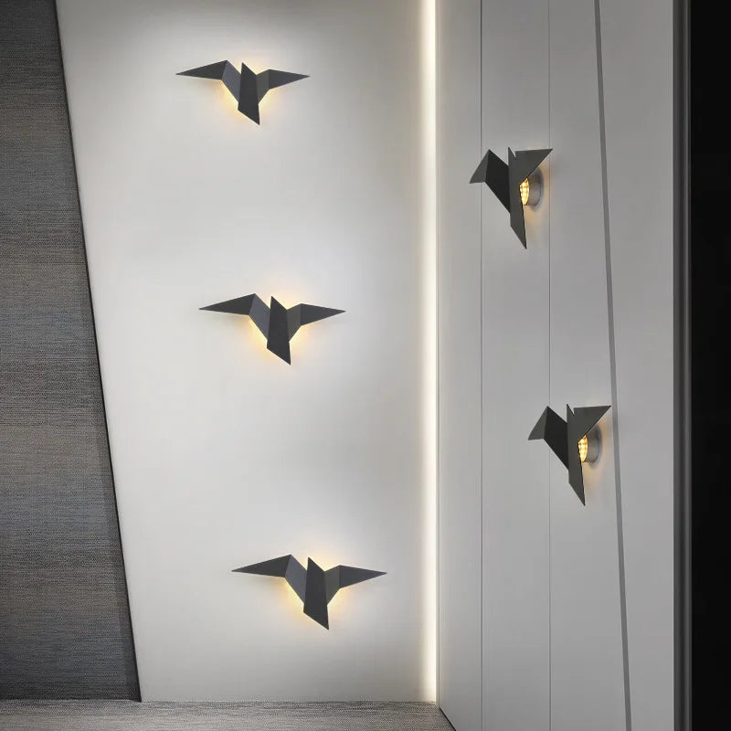 Nordic Origami Bird Wall Lamp