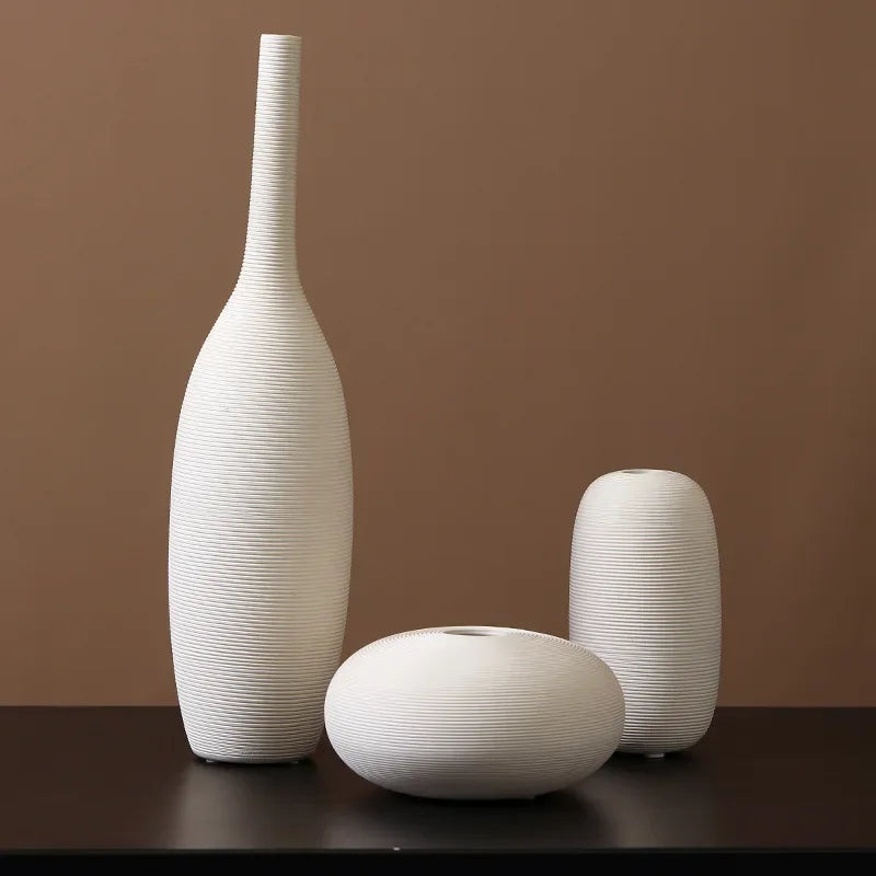 Minimalistic White Ceramic Vase