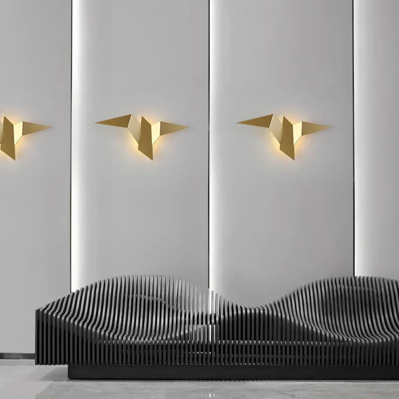 Nordic Origami Bird Wall Lamp