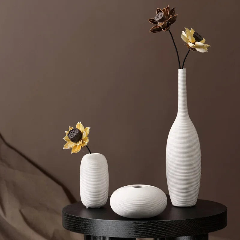 Minimalistic White Ceramic Vase