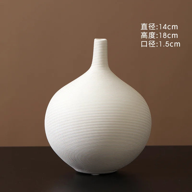 Minimalistic White Ceramic Vase